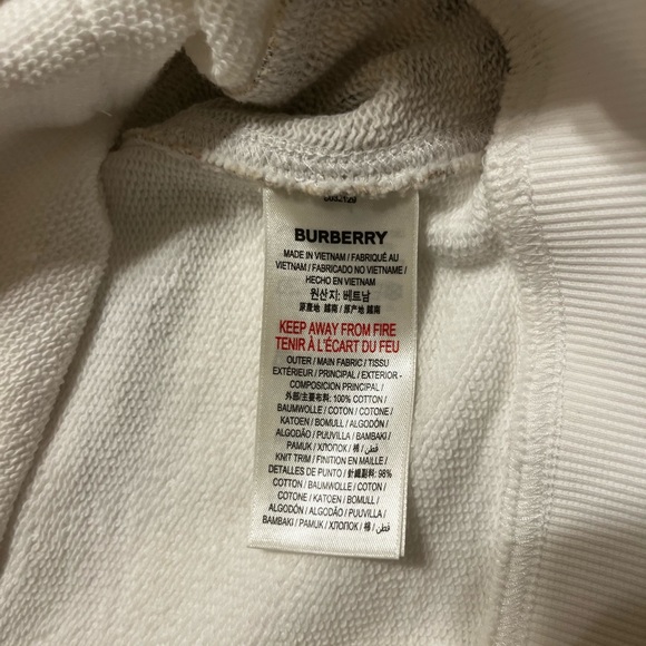 Burberry Fairhall Check Trim Cotton Hoodie - Picture 8 of 10